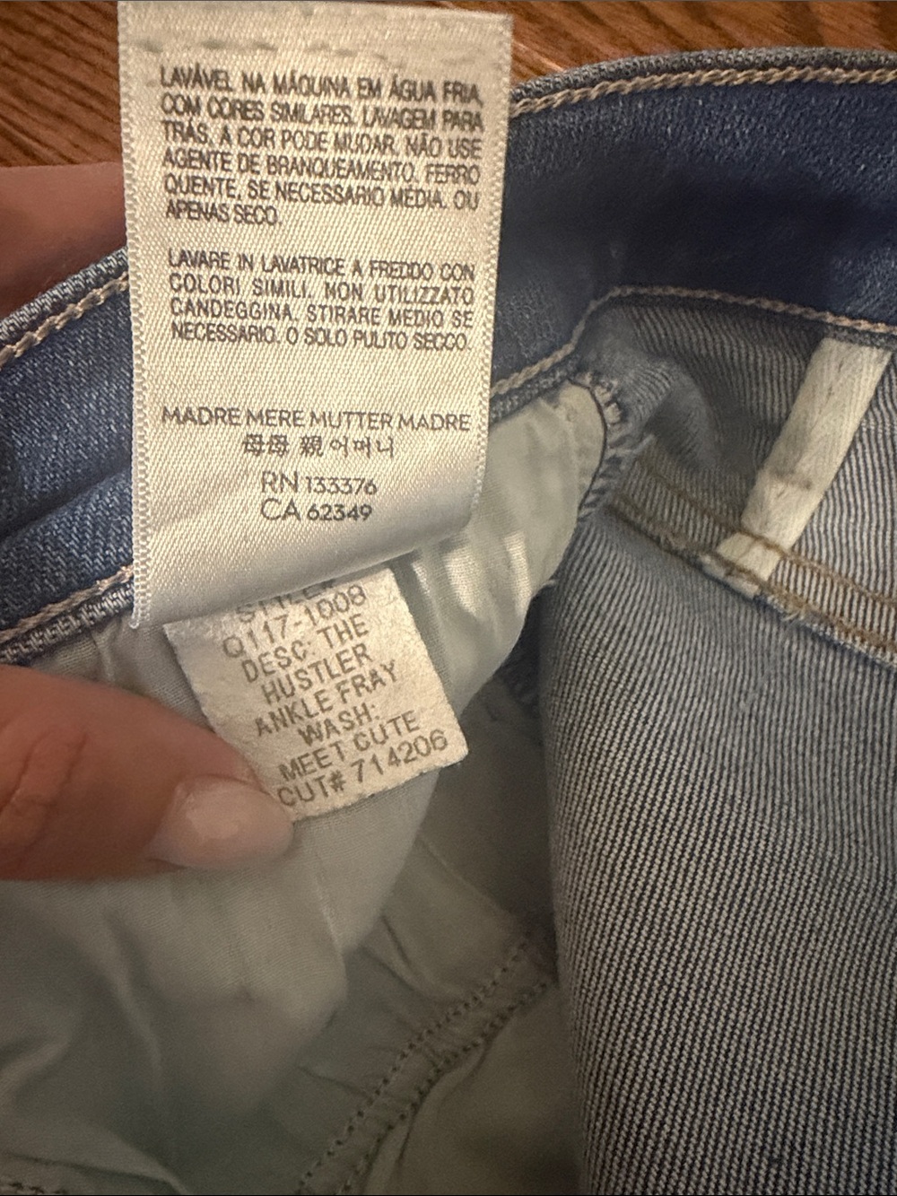 MOTHER Hustler Ankle Fray Meet Cute size 27 - Picture 4 of 5